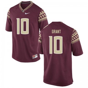 Mens Seminoles #10 Anthony Grant Garnet Embroidery Jersey 394278-564