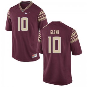 Mens Seminoles #10 Kevon Glenn Garnet High School Jersey 589596-161