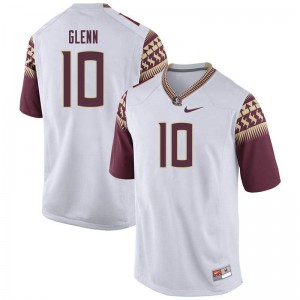 Men FSU Seminoles #10 Kevon Glenn White NCAA Jerseys 991885-885