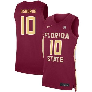 Mens Florida State #10 Malik Osborne Garnet Player Jersey 937901-781