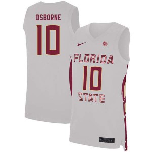 Mens Seminoles #10 Malik Osborne White Stitched Jerseys 678445-807