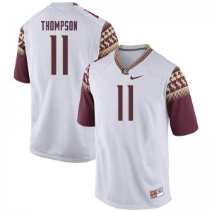 Mens Seminoles #11 Warren Thompson White Stitched Jersey 497280-703