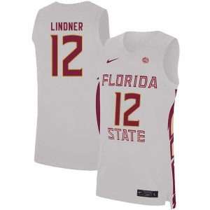 Mens Florida State #12 Justin Lindner White Stitched Jersey 335504-176