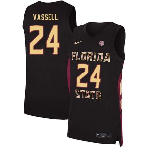 Men's Florida State #24 Devin Vassell Black Stitch Jerseys 721432-715