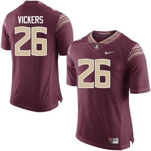 Men's Florida State #26 Johnathan Vickers Garnet Official Jersey 712303-632
