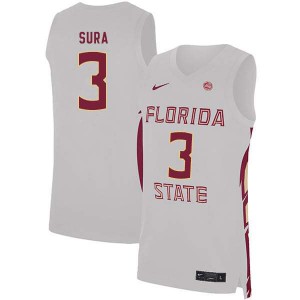 Men FSU Seminoles #3 Bob Sura White Basketball Jerseys 751269-113