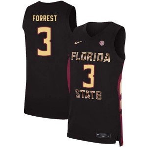 Men's Florida State Seminoles #3 Trent Forrest Black Basketball Jerseys 369307-627