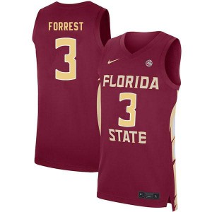 Mens Florida State #3 Trent Forrest Garnet Stitch Jersey 587025-802