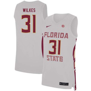 Mens FSU Seminoles #31 Wyatt Wilkes White Player Jerseys 383361-513