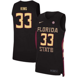 Mens Florida State Seminoles #33 Ron King Black Official Jerseys 112569-911