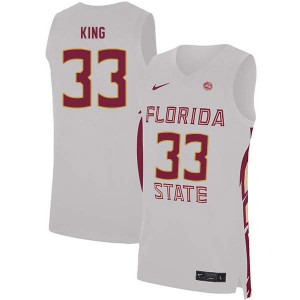 Mens FSU #33 Ron King White Stitched Jerseys 687738-419