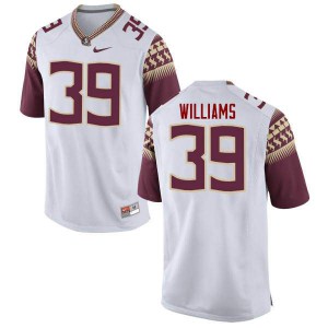 Mens Florida State #39 Claudio Williams White Embroidery Jersey 940483-881