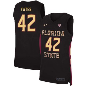 Men's Florida State Seminoles #42 Cleveland Yates Black Stitch Jerseys 835181-756