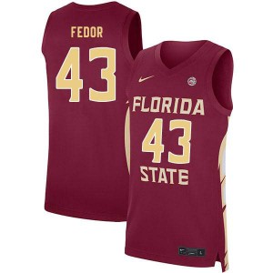 Men FSU #43 Dave Fedor Garnet Player Jerseys 580353-619