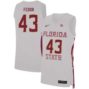 Mens Florida State Seminoles #43 Dave Fedor White Basketball Jersey 254001-847