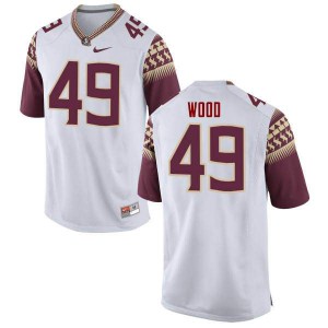 Men FSU Seminoles #49 Cedric Wood White Stitched Jerseys 605041-952