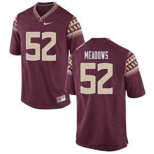 Mens Seminoles #52 Christian Meadows Garnet Stitched Jersey 402433-584