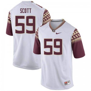 Men FSU #59 Brady Scott White Stitched Jersey 461251-671