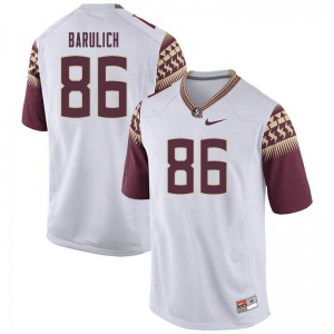 Men's FSU #86 Michael Barulich White Stitched Jerseys 639811-335