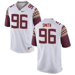 Mens Florida State #96 Justin Smith White College Jersey 902421-595