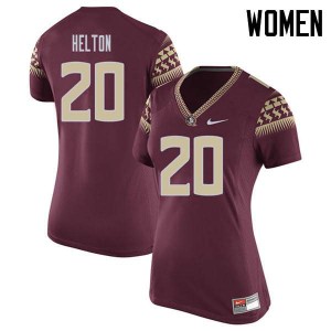 Women Seminoles #20 Keyshawn Helton Garnet Official Jerseys 536119-582
