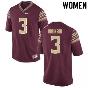 Women's FSU Seminoles #3 Bryan Robinson Garnet Stitched Jerseys 462493-755