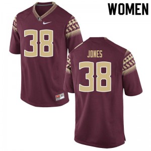Women's Florida State #38 Cornel Jones Garnet Official Jerseys 594239-230