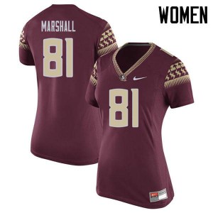 Womens FSU Seminoles #81 Alex Marshall Garnet Stitched Jerseys 630034-371