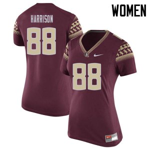Women's FSU Seminoles #88 Tre'Shaun Harrison Garnet Stitched Jersey 205411-467