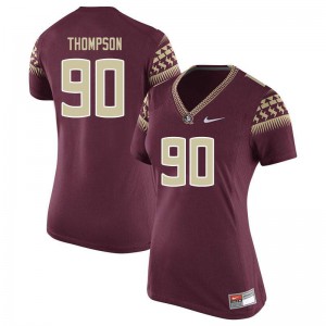 Womens FSU Seminoles #90 Tru Thompson Garnet Stitched Jersey 832672-652