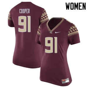 Women's Florida State Seminoles #91 Robert Cooper Garnet NCAA Jerseys 708575-539