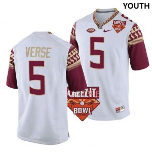 Youth Seminoles #5 Jared Verse White Player Jerseys 334391-369