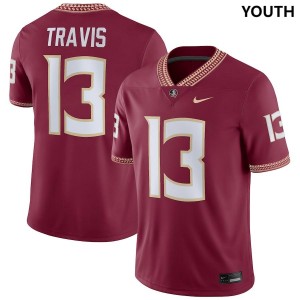 Youth Florida State Seminoles #13 Jordan Travis Garnet Nike NIL Player Jersey 147837-512
