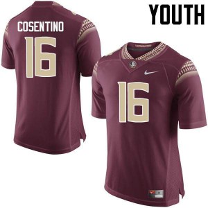 Youth Florida State Seminoles #16 J.J. Cosentino Garnet NCAA Jersey 591891-171
