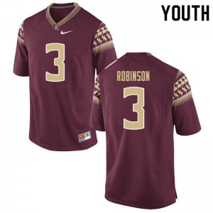 Youth FSU #3 Bryan Robinson Garnet NCAA Jerseys 978417-342