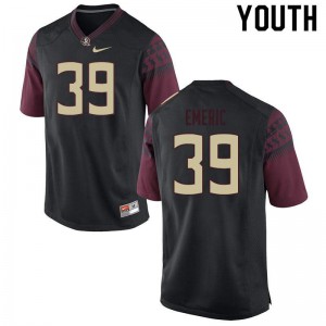 Youth Florida State Seminoles #39 Deaundre Emeric Black Official Jerseys 938468-434