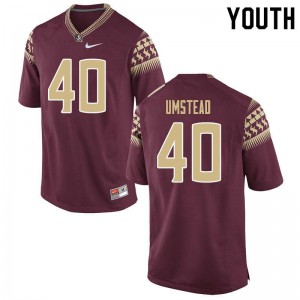 Youth Florida State #40 Ethan Umstead Garnet High School Jersey 581563-285