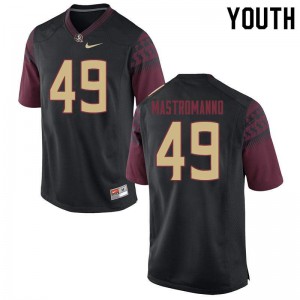 Youth Florida State Seminoles #49 Alex Mastromanno Black Football Jersey 318739-240