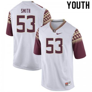 Youth Florida State #53 Maurice Smith White NCAA Jerseys 455225-915