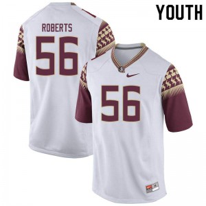 Youth Florida State Seminoles #56 Ryan Roberts White Football Jersey 871793-905
