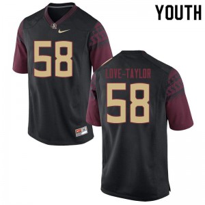 Youth Florida State Seminoles #58 Devontay Love-Taylor Black Football Jersey 756495-513