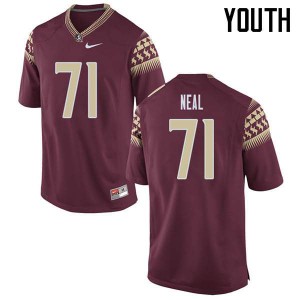 Youth Florida State Seminoles #71 Chaz Neal Garnet Stitched Jersey 106689-201