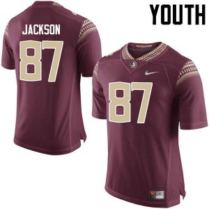 Youth FSU Seminoles #87 Jared Jackson Garnet High School Jerseys 953949-958