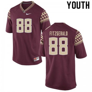 Youth FSU Seminoles #88 Ryan Fitzgerald Garnet Football Jerseys 296119-781